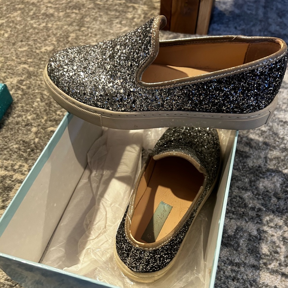 Betsey Johnson Sparkly Wedding sneakers